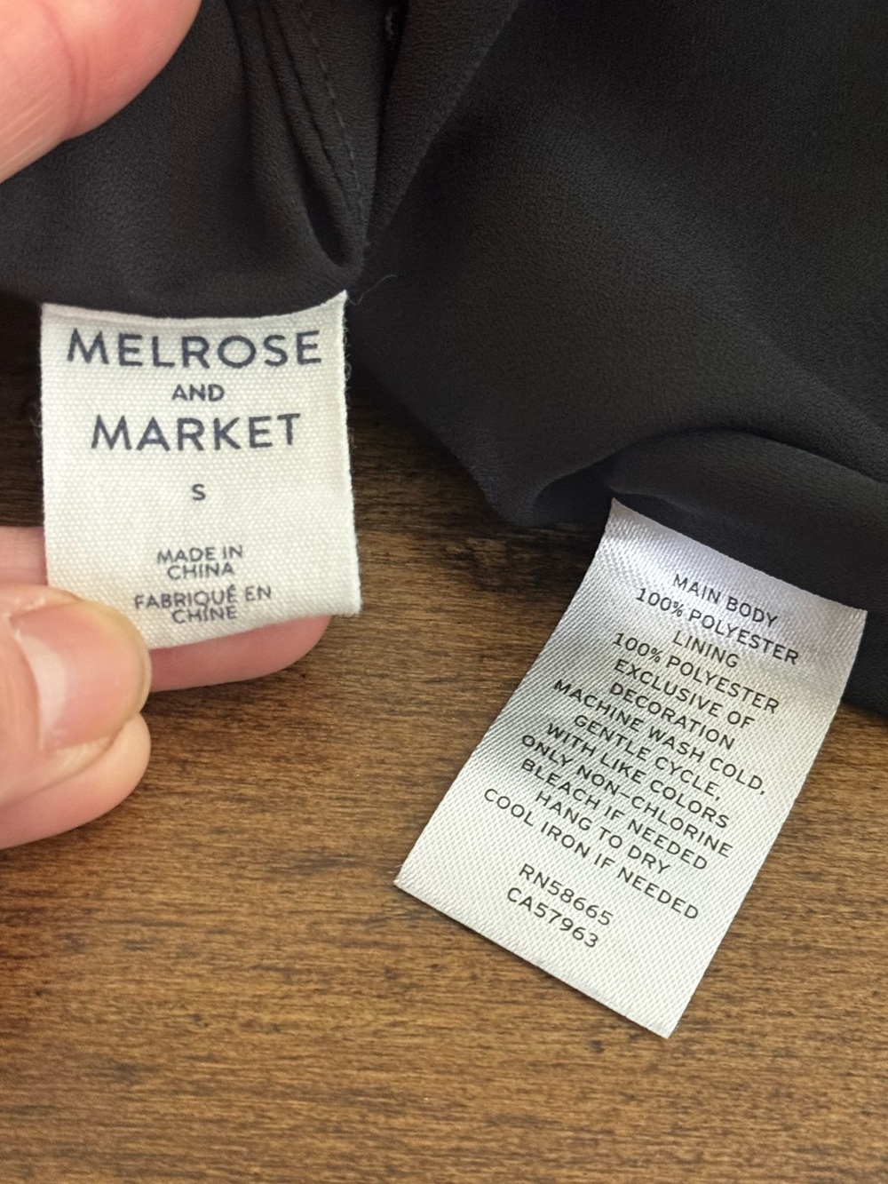 Melrose & Market Black Lace Trim V-Neck Camisole Tank Top Size Small - Picture 7 of 8